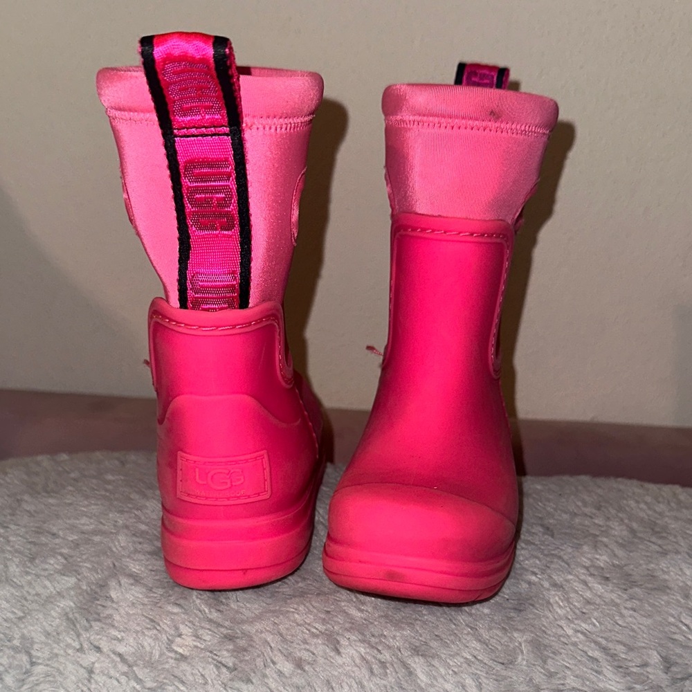 UGG Kids Bright Pink Rain Boots